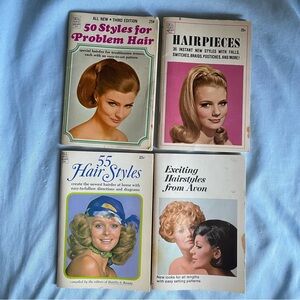 Vintage Hair Styles Hairpieces Guide Books 1960’s 1970’s by Avon and Dell RARE